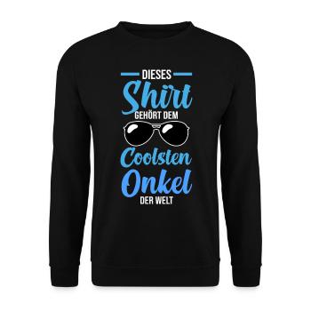 Patenonkel Pate Coolster Onkel - Unisex Pullover - Schwarz - Vorne - Alina (178cm) & Michal (187cm)