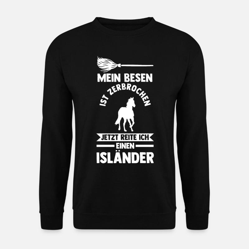 Pferd Reitsport Reiten Pferdesport Isländer - Unisex Pullover - Schwarz