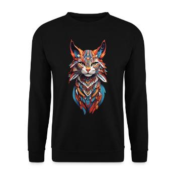 Boho Wildcats Spirit Design - Unisex Sweatshirt - black - Front - Alina (178cm) & Michal (187cm)