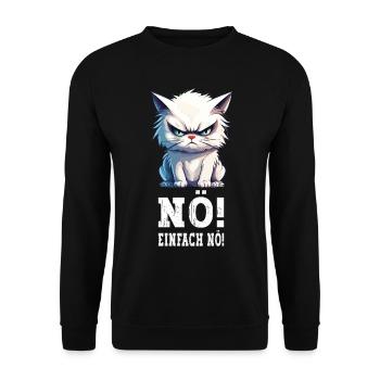 Nope Just Nope No No Cat Cat Funny Saying - Unisex Sweatshirt - black - Front - Alina (178cm) & Michal (187cm)
