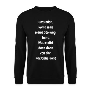 Störung und Persönlichkeit - Unisex Pullover - Schwarz - Vorne - Alina (178cm) & Michal (187cm)