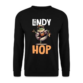 Danseur de Lindy Hop Danse Swing Danse - Sweat-shirt Unisexe - noir - Devant - Alina (178cm) & Michal (187cm)