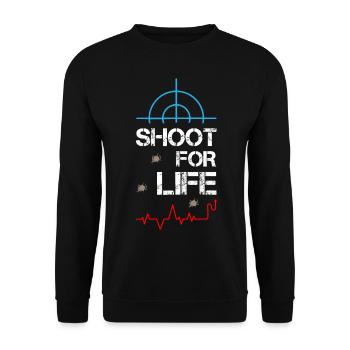 Shoot For Life Sniper - Unisex Sweatshirt - black - Front - Alina (178cm) & Michal (187cm)