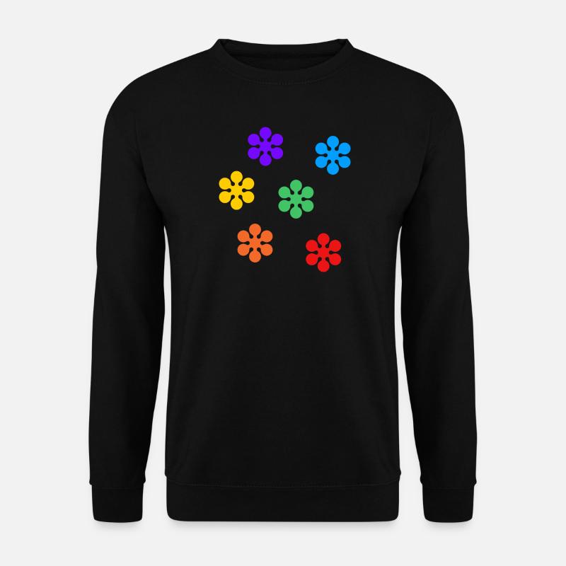 Rainbow Flowers subtle gay pride - Unisex Sweatshirt - black