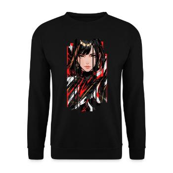 Cyberpunk marble woman - Unisex Sweatshirt - black - Front - Alina (178cm) & Michal (187cm)