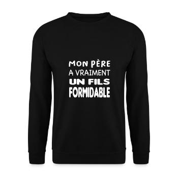 Fils formidable - Sweat-shirt Unisexe - noir - Devant - Alina (178cm) & Michal (187cm)