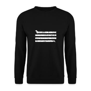 teckel stretch teckel chien de toit - Sweat-shirt Unisexe - noir - Devant - Alina (178cm) & Michal (187cm)