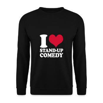 I Love Stand-Up Comedy - Unisex Sweatshirt - black - Front - Alina (178cm) & Michal (187cm)