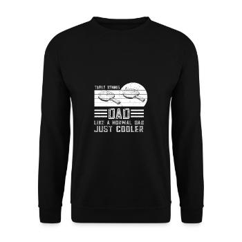 Lustiger Tischtennis Spruch Tischtennis - Unisex Pullover - Schwarz - Vorne - Alina (178cm) & Michal (187cm)