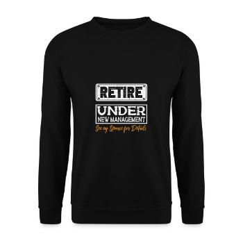 Rentner Sprüche & Geschenke Ruhestand - Unisex Pullover - Schwarz - Vorne - Alina (178cm) & Michal (187cm)