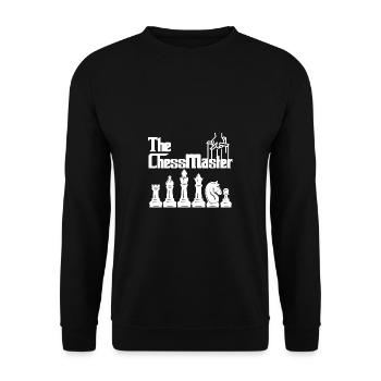Lusitger Schachspieler Spruch I Schach - Unisex Pullover - Schwarz - Vorne - Alina (178cm) & Michal (187cm)