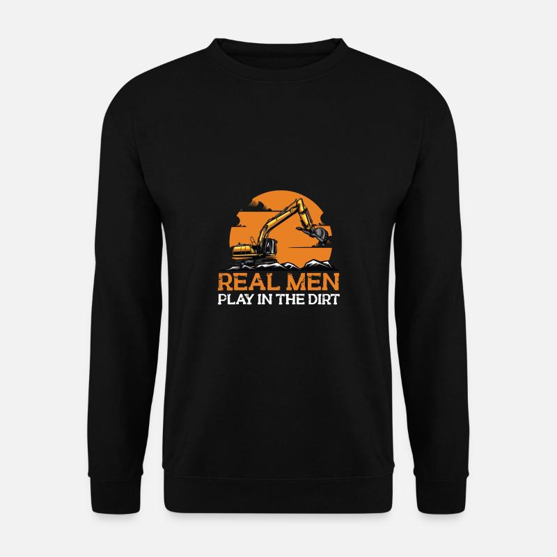 Lustiger Bagger Spruch für Baggerfahrer - Unisex Pullover - Schwarz