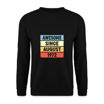 Awesome Since August 1972 50e anniversaire - Sweat-shirt Unisexe - noir - Devant - Alina (178cm) & Michal (187cm)