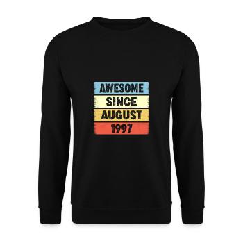 Awesome Since August 1997 25e anniversaire - Sweat-shirt Unisexe - noir - Devant - Alina (178cm) & Michal (187cm)