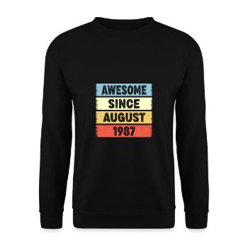 Awesome Since August 1987 35e anniversaire - Sweat-shirt Unisexe - noir - Devant - Alina (178cm) & Michal (187cm)
