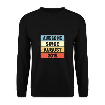 Awesome Since August 2015 7e anniversaire - Sweat-shirt Unisexe - noir - Devant - Alina (178cm) & Michal (187cm)