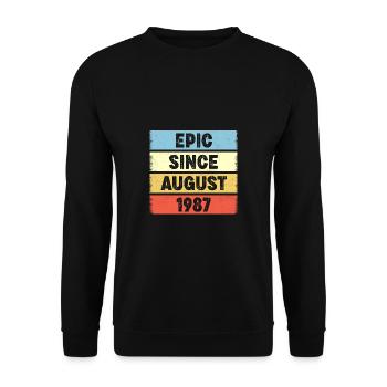 Epic Since August 1987 35e anniversaire - Sweat-shirt Unisexe - noir - Devant - Alina (178cm) & Michal (187cm)