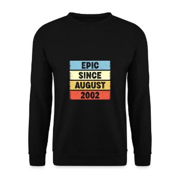 Epic Since August 2002 20e anniversaire - Sweat-shirt Unisexe - noir - Devant - Alina (178cm) & Michal (187cm)