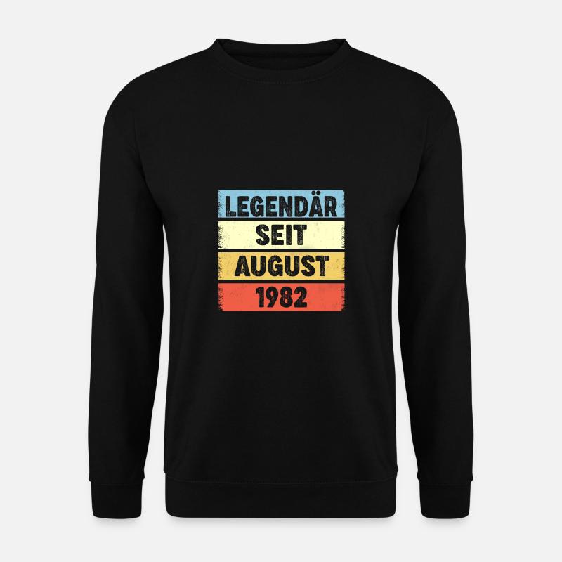 40 Jahre Legendär Seit August 1982 40. Geburtstag - Unisex Pullover - Schwarz