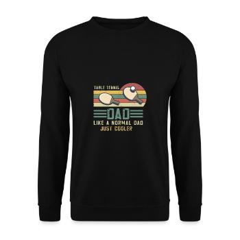 Lustiger Tischtennis Spruch Tischtennis - Unisex Pullover - Schwarz - Vorne - Alina (178cm) & Michal (187cm)