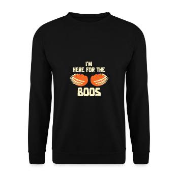 Grusel Halloweenspruch Spruch Halloween - Unisex Pullover - Schwarz - Vorne - Alina (178cm) & Michal (187cm)