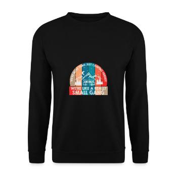 Camping Camper Outdoor Sommer Design - Unisex Pullover - Schwarz - Vorne - Alina (178cm) & Michal (187cm)