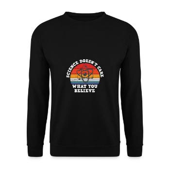 Biologie Lehrer Motiv Naturwissenschaft - Unisex Pullover - Schwarz - Vorne - Alina (178cm) & Michal (187cm)
