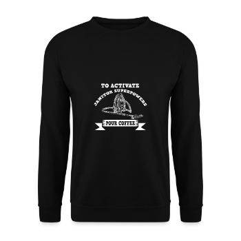 Putzfrau Spruch Reinigungskraft Putzfee - Unisex Pullover - Schwarz - Vorne - Alina (178cm) & Michal (187cm)