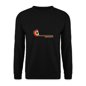 Windsurfing Windsurfer Wellenweiten Wind Wasser - Unisex Pullover - Schwarz - Vorne - Alina (178cm) & Michal (187cm)