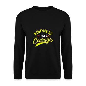La gentillesse prend du courage contre l’intimidation - Sweat-shirt Unisexe - noir - Devant - Alina (178cm) & Michal (187cm)