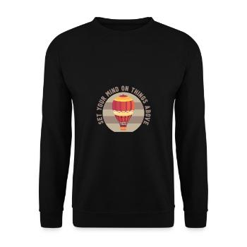 Heißluftballon & Ballon Fahrer Geschenk - Unisex Pullover - Schwarz - Vorne - Alina (178cm) & Michal (187cm)