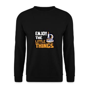 Biologie Lehrer Motiv Naturwissenschaft - Unisex Pullover - Schwarz - Vorne - Alina (178cm) & Michal (187cm)