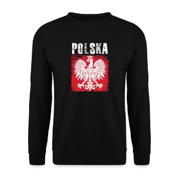 Polen - Unisex Pullover - Schwarz - Vorne - Alina (178cm) & Michal (187cm)
