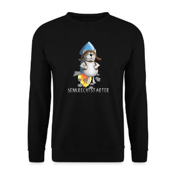 Funny rocket - take off - takeoff - Unisex Sweatshirt - black - Front - Alina (178cm) & Michal (187cm)