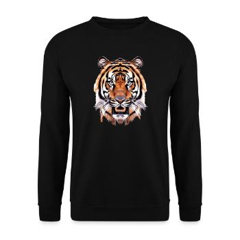 Tigre majestueux – Force et élégance - Sweat-shirt Unisexe - noir - Devant - Alina (178cm) & Michal (187cm)
