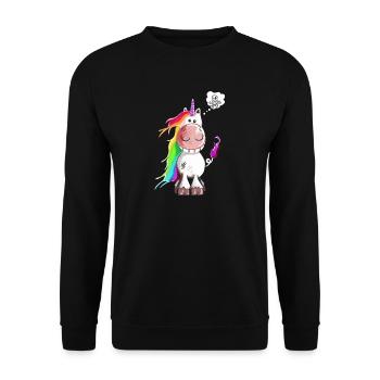 Licorne de crâne - Licornes - Bande dessinée - Sweat-shirt Unisexe - noir - Devant - Alina (178cm) & Michal (187cm)