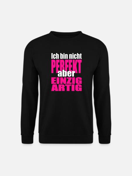 Nicht perfekt, einzigartig in Pink - Unisex Pullover - Schwarz