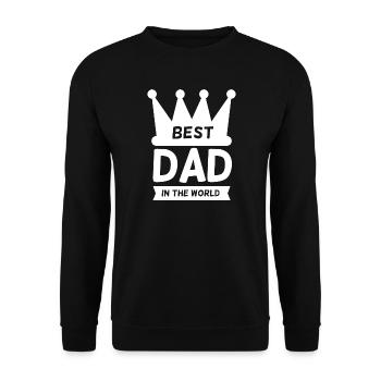 Best Dad Dad - Unisex Sweatshirt - black - Front - Alina (178cm) & Michal (187cm)