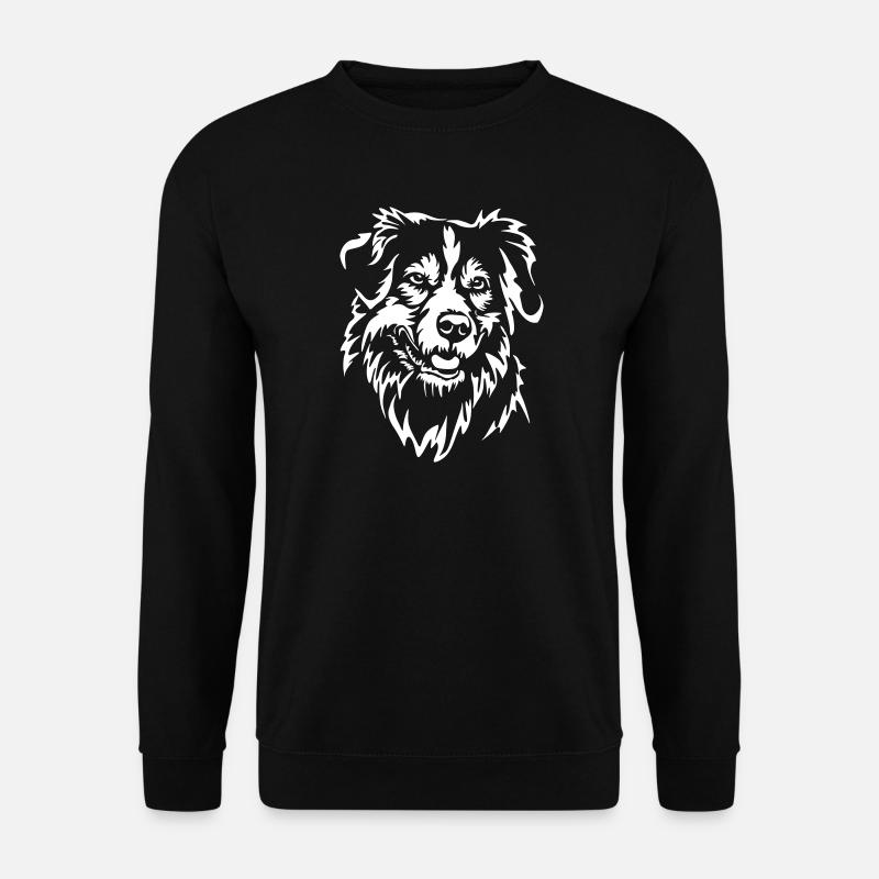 Australian Shepherd Head "Black Edition" - Unisex Sweatshirt - black