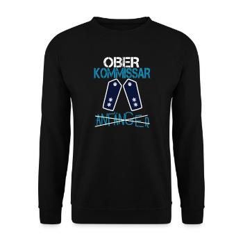 Anfänger - Oberkommissar Polizei Befördung - Unisex Pullover - Schwarz - Vorne - Alina (178cm) & Michal (187cm)