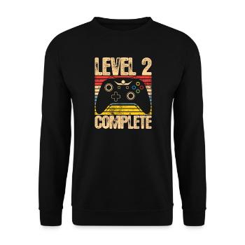 Contrôleur complet de niveau 2 - Sweat-shirt Unisexe - noir - Devant - Alina (178cm) & Michal (187cm)