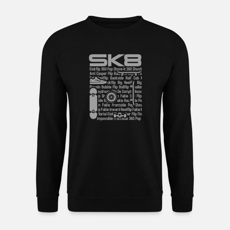 SK8 Schlittschuh - Unisex Pullover - Schwarz