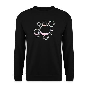 Bulles de savon chatoyantes - Sweat-shirt Unisexe - noir - Devant - Alina (178cm) & Michal (187cm)