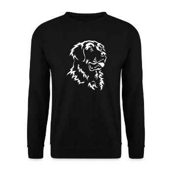 Golden Retriever Head "Black Edition" - Unisex Sweatshirt - black - Front - Alina (178cm) & Michal (187cm)