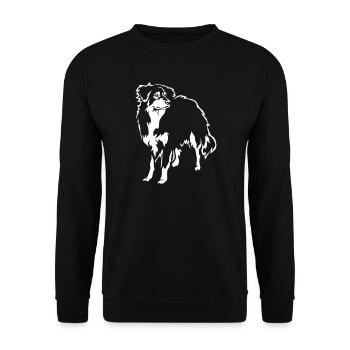 Australian Shepherd "Black Edition" - Unisex Sweatshirt - black - Front - Alina (178cm) & Michal (187cm)