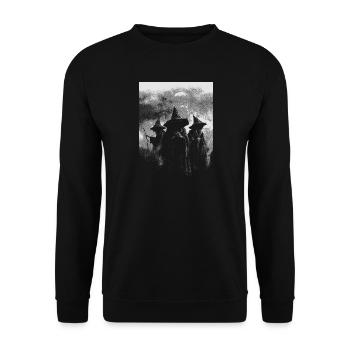 Drei Hexen - Unisex Pullover - Schwarz - Vorne - Alina (178cm) & Michal (187cm)