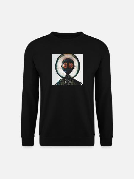fotografisches Portrait Insekt mit grossen Augen - Unisex Pullover - Schwarz
