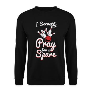 Ich bete heimlich für einen Split - Unisex Pullover - Schwarz - Vorne - Alina (178cm) & Michal (187cm)