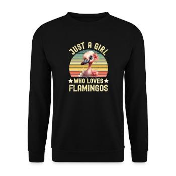 Flamingo - Unisex Pullover - Schwarz - Vorne - Alina (178cm) & Michal (187cm)