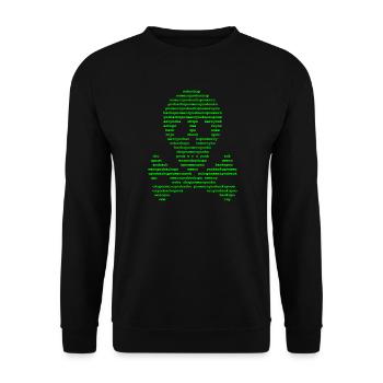 No Backup No Mercy IT Humor - Unisex Pullover - Schwarz - Vorne - Alina (178cm) & Michal (187cm)